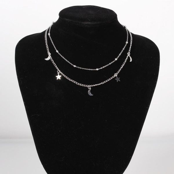 chokers europe and america girl's jewelry double layer moon star short necklace choker neck ring fashion for woman, Golden;silver
chokers europe and america girl's jewelry double layer moon star short necklace choker neck ring fashion for woman, Golden;silver