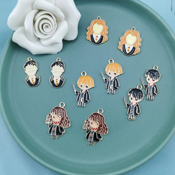 charms 10pcs alloy dripping magic school boy pendant accessory earrings diy handmade keychain necklace designer charm, Bronze;silver
charms 10pcs alloy dripping magic school boy pendant accessory earrings diy handmade keychain necklace designer charm, Bronze;silver