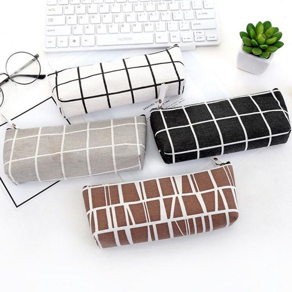 storage bags canvas geometric pencil bag case school simple striped grid solid color pouch office students
storage bags canvas geometric pencil bag case school simple striped grid solid color pouch office students