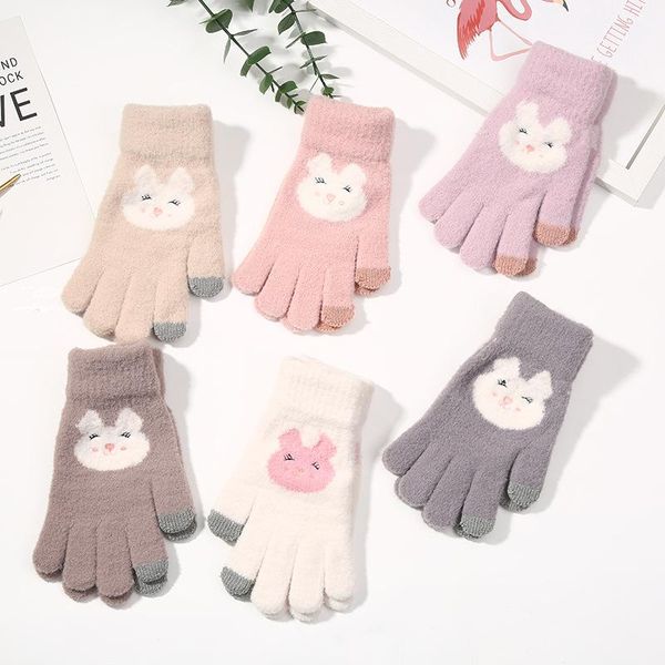 five fingers gloves winter women embroidery warm mittens girls outdoor skiing, Blue;gray
five fingers gloves winter women embroidery warm mittens girls outdoor skiing, Blue;gray