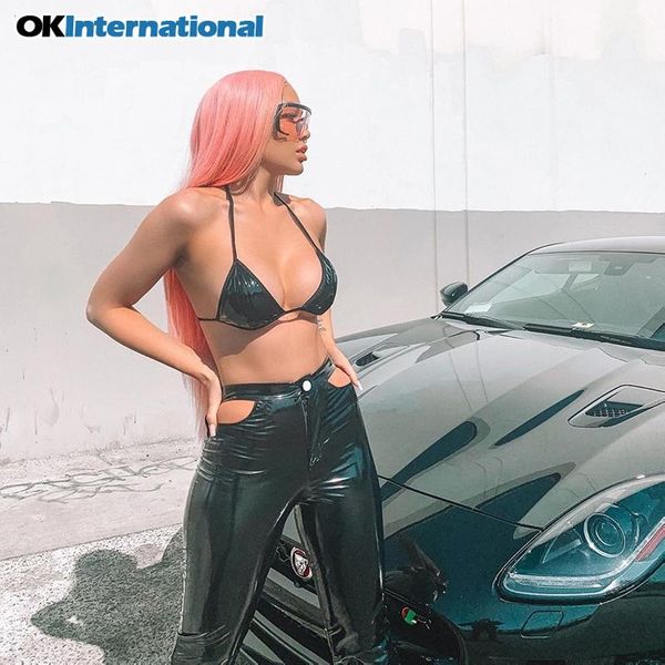 women's pants & capris ok black solid pu leather baggy women cut out high waist streetwear trousers casual gothic ladies straight, Black;white
women's pants & capris ok black solid pu leather baggy women cut out high waist streetwear trousers casual gothic ladies straight, Black;white