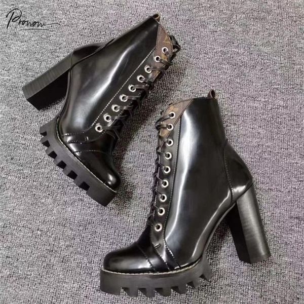 boots prowow fashion black real leather women round toe side zip thick high heel autumn platform shoes woman
boots prowow fashion black real leather women round toe side zip thick high heel autumn platform shoes woman