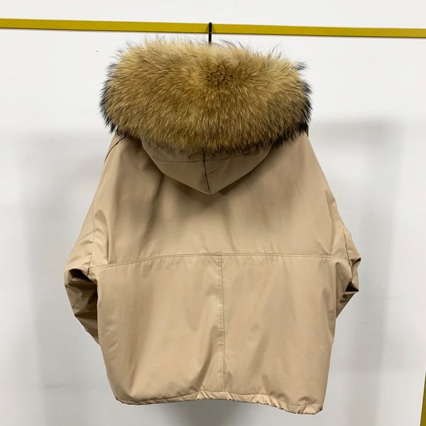 2021 large raccoon fur women coat winter thick 90% white duck parka female hooded loose down jacket outerwear aibk, Black
2021 large raccoon fur women coat winter thick 90% white duck parka female hooded loose down jacket outerwear aibk, Black