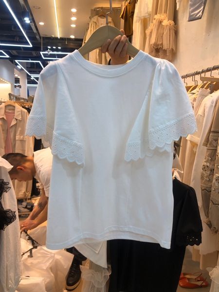 cotton women t shirt 2020 summer new sweet crooked neck tie short slender t-shirt all-game sound women's t-shirt jf9m, White
cotton women t shirt 2020 summer new sweet crooked neck tie short slender t-shirt all-game sound women's t-shirt jf9m, White