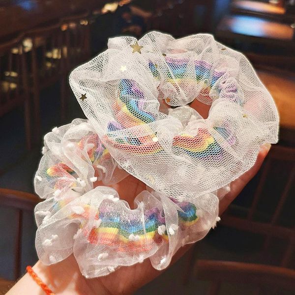 hair accessories mesh scrunchie tie ring rope organza transparent rainbow dot rubber band women girls elastic bands
hair accessories mesh scrunchie tie ring rope organza transparent rainbow dot rubber band women girls elastic bands