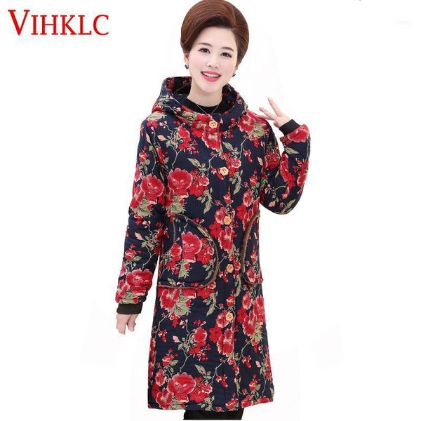 women's down & parkas plus size cotton-padded jacket hooded winter middle age mother 9 colour women velvet thick warm loose floral coat, Black
women's down & parkas plus size cotton-padded jacket hooded winter middle age mother 9 colour women velvet thick warm loose floral coat, Black