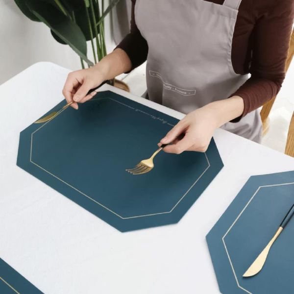 mats & pads leather placemat tableware pad oil water resistant heat insulation non-slip tablemat set for kitchen washable cup mat
mats & pads leather placemat tableware pad oil water resistant heat insulation non-slip tablemat set for kitchen washable cup mat