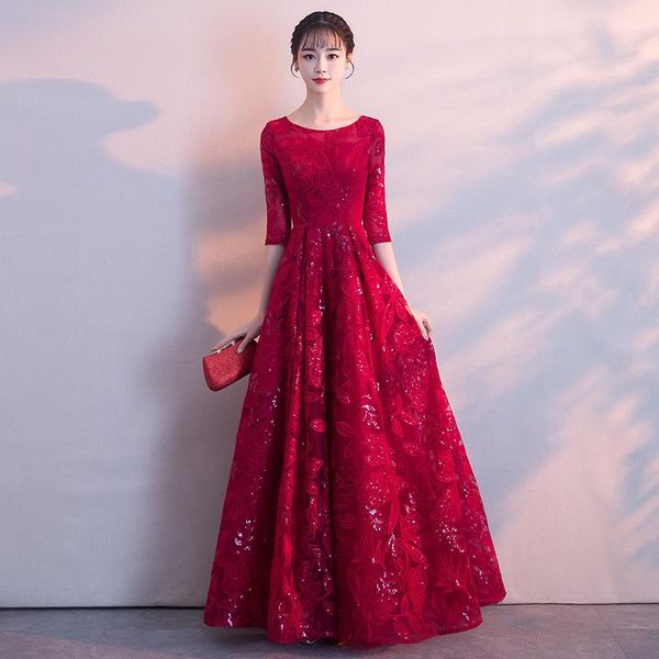party dresses elegant formal evening dress o-neck half sleeve a line prom shinning sequins floor length wine red black, White;black
party dresses elegant formal evening dress o-neck half sleeve a line prom shinning sequins floor length wine red black, White;black