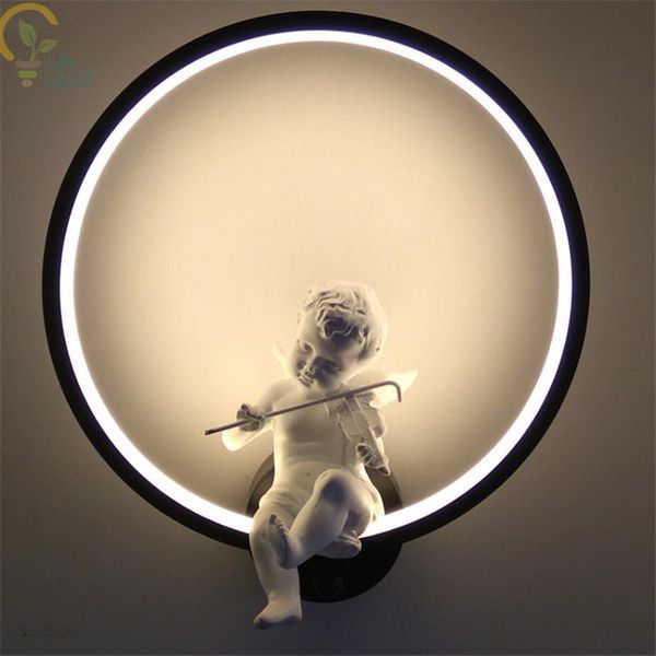 wall lamps selling black white led indoor modern lighting minimalist art sconce interior with angel home decoration
wall lamps selling black white led indoor modern lighting minimalist art sconce interior with angel home decoration