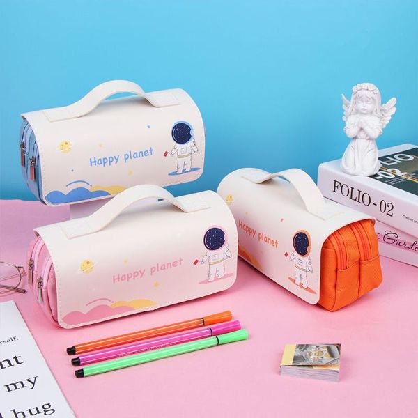 pencil bags astronaut canvas case large capacity three layer pen brushes pouch double zipper cosmetic storage school supplies
pencil bags astronaut canvas case large capacity three layer pen brushes pouch double zipper cosmetic storage school supplies