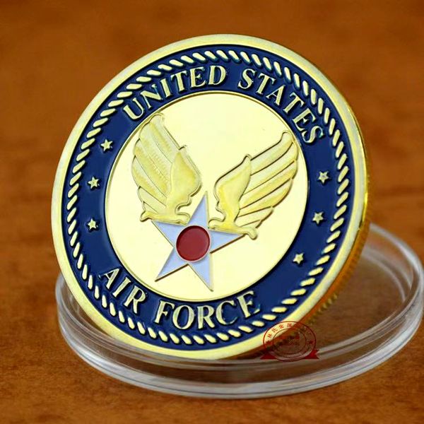 2pcs non magnetic crafts us army military coin united sates air force retired gold plated challenge badge with capsule
2pcs non magnetic crafts us army military coin united sates air force retired gold plated challenge badge with capsule