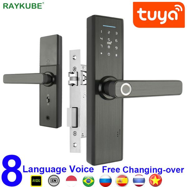 raykube wifi electronic door lock with tuya app remotely / biometric fingerprint / smart card / password key unlock fg5 plus
raykube wifi electronic door lock with tuya app remotely / biometric fingerprint / smart card / password key unlock fg5 plus