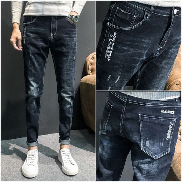 autumn 2021 new men's jeans slim korean youth elastic leggings student casual pants, Blue
autumn 2021 new men's jeans slim korean youth elastic leggings student casual pants, Blue