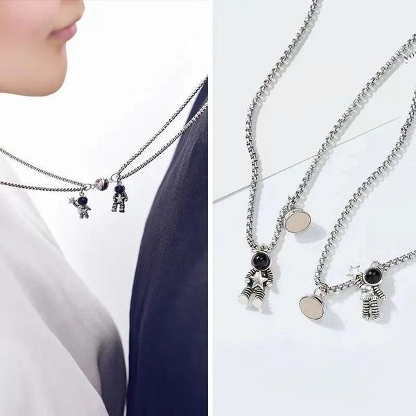 chains 2 pcs couple magnet attract creative necklace astronaut stainless steel friendship women 2021 jewelry lover gift, Silver
chains 2 pcs couple magnet attract creative necklace astronaut stainless steel friendship women 2021 jewelry lover gift, Silver