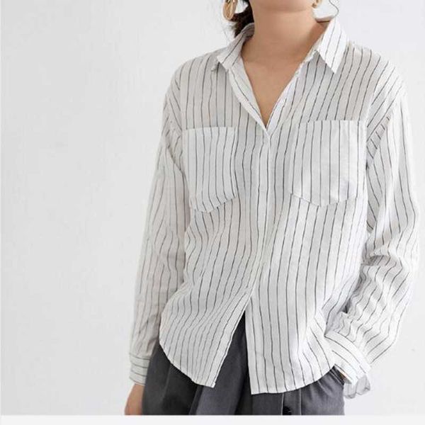women blouses polka striped print long sleevelapel neck shirts ladies tunique femme female blusas 210601, White
women blouses polka striped print long sleevelapel neck shirts ladies tunique femme female blusas 210601, White