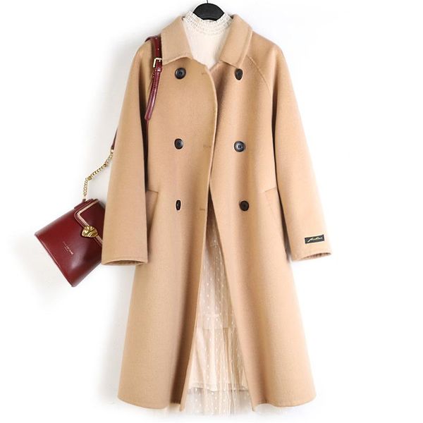 women's wool & blends winter double breasted women autumn abrigos mujer invierno 2021 coats jackets and parkas, Black
women's wool & blends winter double breasted women autumn abrigos mujer invierno 2021 coats jackets and parkas, Black