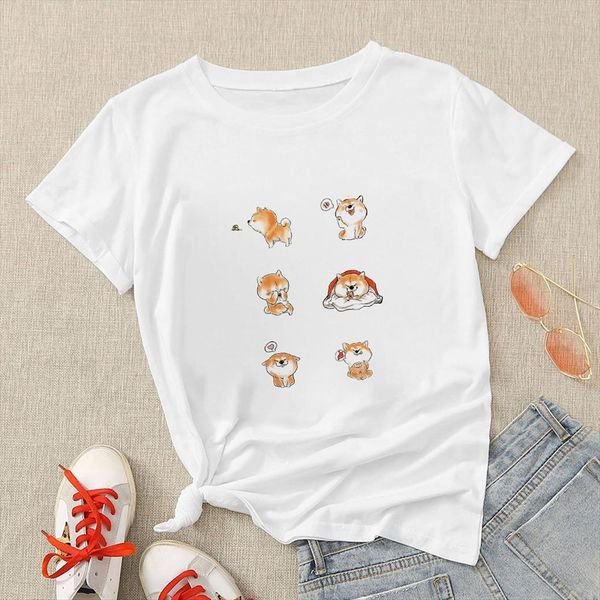 greet playful shiba inu printed women t shirts indie style summer female arrival oversize womens trend, White
greet playful shiba inu printed women t shirts indie style summer female arrival oversize womens trend, White