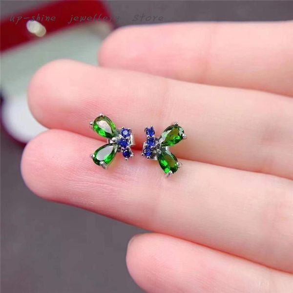 stud women's 925 silver inlaid natural diopside earrings, exquisite workmanship, simple and cute design, Golden;silver
stud women's 925 silver inlaid natural diopside earrings, exquisite workmanship, simple and cute design, Golden;silver