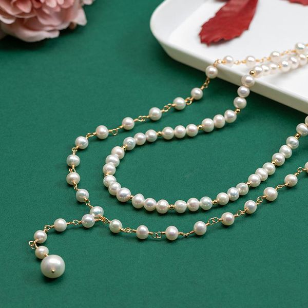 pendant necklaces french high-end natural freshwater pearl double-layer queen necklace female clavicle chain light luxury ins niche design s, Silver
pendant necklaces french high-end natural freshwater pearl double-layer queen necklace female clavicle chain light luxury ins niche design s, Silver
