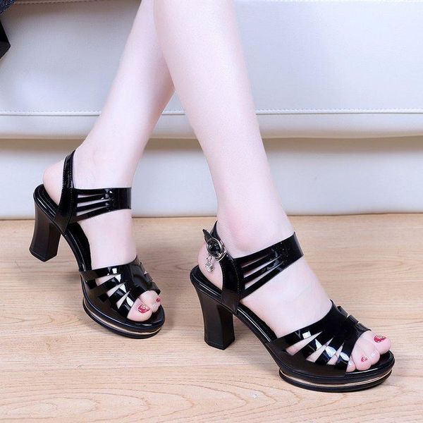 womens shoes new style versitile chunky-heel fish mouth high heel shoes waterproof platform thick bottomed sandals women's, Black
womens shoes new style versitile chunky-heel fish mouth high heel shoes waterproof platform thick bottomed sandals women's, Black