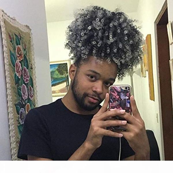 grade 8a brazilian virgin man gray hair ponytail afro silver grey human hair ponytails hairpiece 1pc comb in hair extensions 100g or 120g, Black
grade 8a brazilian virgin man gray hair ponytail afro silver grey human hair ponytails hairpiece 1pc comb in hair extensions 100g or 120g, Black