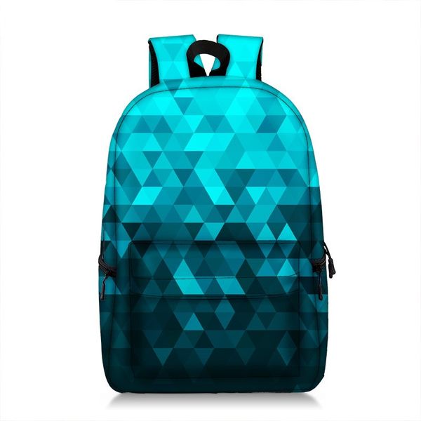 blue starry sky pattern student printed backpack comfortable large capacity novel interesting school travel play