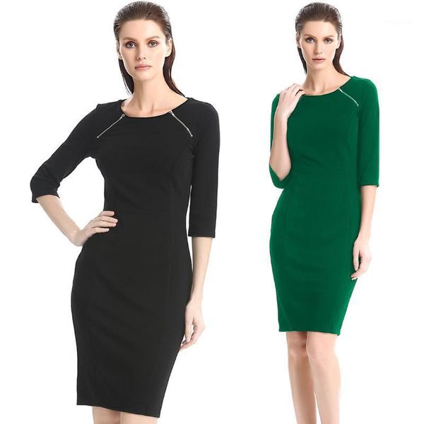 witbuy spring autumn pencil dresses for women 2021 knitted solid with zippers o neck slim office lady overalls women's wear casual, Black;gray
witbuy spring autumn pencil dresses for women 2021 knitted solid with zippers o neck slim office lady overalls women's wear casual, Black;gray