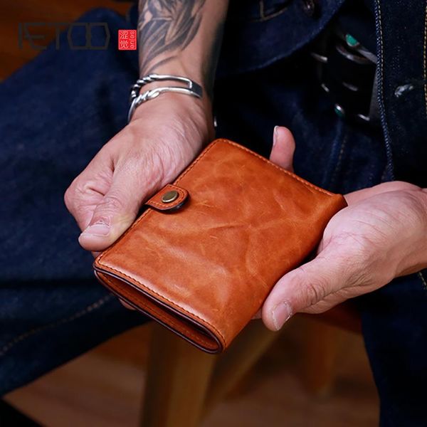 wallets aetoo plant tanning leather short wallet, men's tide brand vintage handmade driver's license card bag, Red;black
wallets aetoo plant tanning leather short wallet, men's tide brand vintage handmade driver's license card bag, Red;black