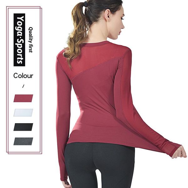yoga outfit women's running t-shirt long sleeve wear solid mesh patchwork gym clothing fitness sportswear for girls lady suit top
yoga outfit women's running t-shirt long sleeve wear solid mesh patchwork gym clothing fitness sportswear for girls lady suit top