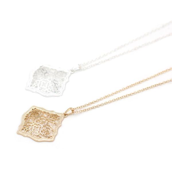 pendant necklaces fashion kite geometric filigree choker pendants for women friendship & luck, Silver
pendant necklaces fashion kite geometric filigree choker pendants for women friendship & luck, Silver
