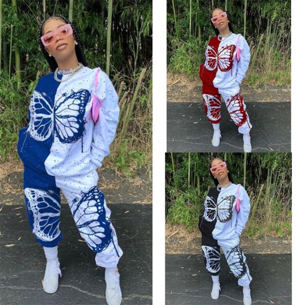 2021 women butterfly patchwork tracksuit printed long sleeve t-shirt + pants two-piece outfits clothes casual sets s-5xl jy20135, White
2021 women butterfly patchwork tracksuit printed long sleeve t-shirt + pants two-piece outfits clothes casual sets s-5xl jy20135, White