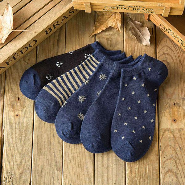 in spring navy sailing cotton men's boat socks, Black
in spring navy sailing cotton men's boat socks, Black