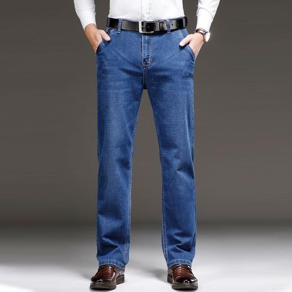 men's jeans loose autumn and winter business dark blue straight-fit large size stretch jeans/classic men denim trousers 45
men's jeans loose autumn and winter business dark blue straight-fit large size stretch jeans/classic men denim trousers 45