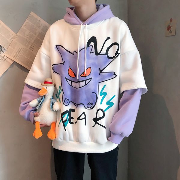 2021 new winter men's cartoon printing pullover false two piece coat lovers hoodies cotton loose casual clothes sweatshirts h49a, Black
2021 new winter men's cartoon printing pullover false two piece coat lovers hoodies cotton loose casual clothes sweatshirts h49a, Black