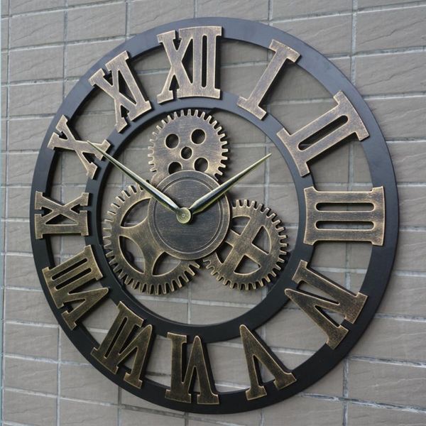 wall clocks 1pc 34cm industrial gear clock decorative style without battery (golden)
wall clocks 1pc 34cm industrial gear clock decorative style without battery (golden)
