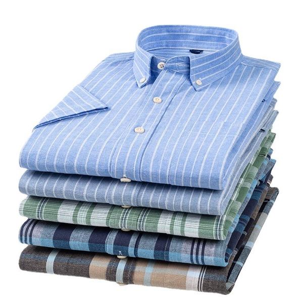 men's casual shirts men summer cotton and linen short-sleeved sweat-absorbent breathable youth plaid shirt clothing, White;black 
men's casual shirts men summer cotton and linen short-sleeved sweat-absorbent breathable youth plaid shirt clothing, White;black