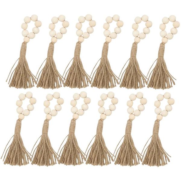 napkin rings 12 pcs wood bead with tassels rustic farmhouse garland wall hanging decor weddings table decoration
napkin rings 12 pcs wood bead with tassels rustic farmhouse garland wall hanging decor weddings table decoration