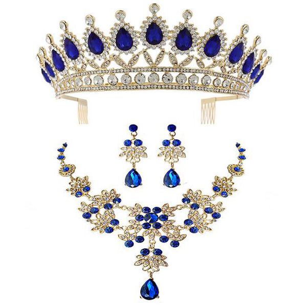 designer headpieces bridal wedding party dress accessories crown necklaces earrings three piece designer diamond blue red green birthday cos, Silver
designer headpieces bridal wedding party dress accessories crown necklaces earrings three piece designer diamond blue red green birthday cos, Silver