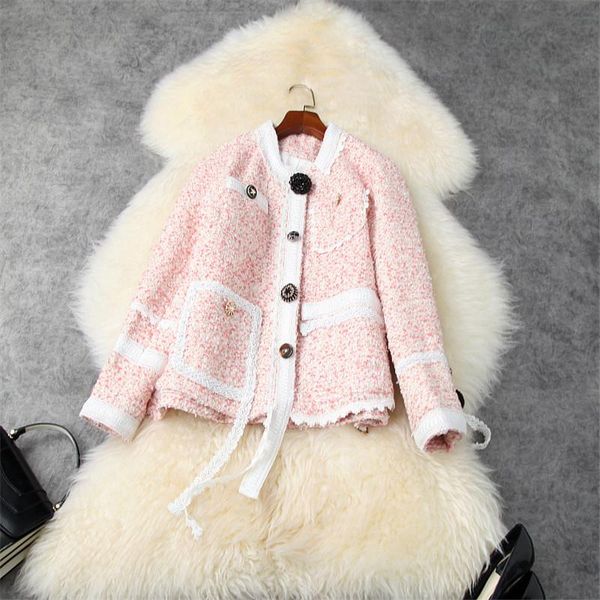 women's wool & blends fashion full sleeve short warm tweed woolen jackets and coats autumn winter women outerwear 2021, Black
women's wool & blends fashion full sleeve short warm tweed woolen jackets and coats autumn winter women outerwear 2021, Black