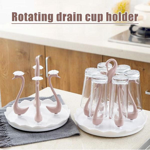 rotatable swan shape glass cup holder kitchen living room storage shelf drain rack ghs99
rotatable swan shape glass cup holder kitchen living room storage shelf drain rack ghs99