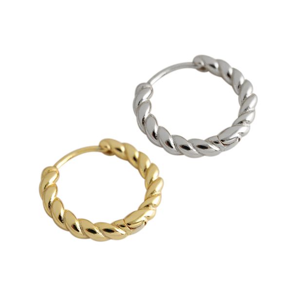 authentic 925 sterling silver twist geometric hoop earring for women punk 10mm circle round earrings 2 colors, Golden;silver
authentic 925 sterling silver twist geometric hoop earring for women punk 10mm circle round earrings 2 colors, Golden;silver