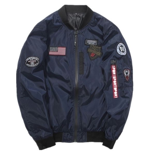 men bomber jacket slim male wear casual windbreaker man pilot jacket with patches green thin mens coat outwear clothing t200107, Black;brown
men bomber jacket slim male wear casual windbreaker man pilot jacket with patches green thin mens coat outwear clothing t200107, Black;brown