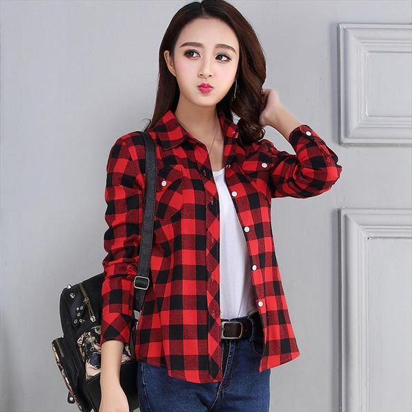 vintage plaid cage womens blouses long sleeve casual slim plus size office lady red, White
vintage plaid cage womens blouses long sleeve casual slim plus size office lady red, White