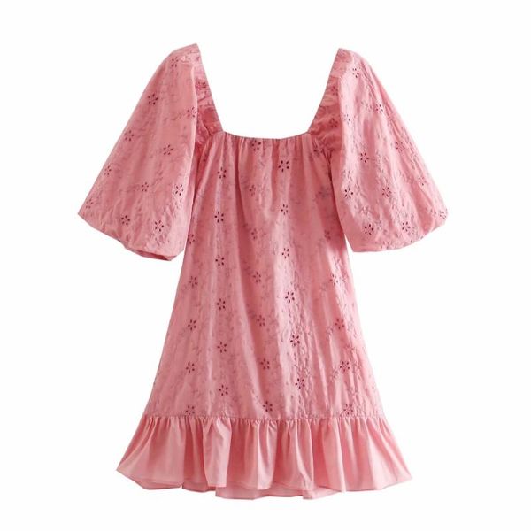 party dresses summer women hollow embroidery square neck pink mini dress female lantern sleeve clothes casual lady loose vestido d7588, White;black
party dresses summer women hollow embroidery square neck pink mini dress female lantern sleeve clothes casual lady loose vestido d7588, White;black