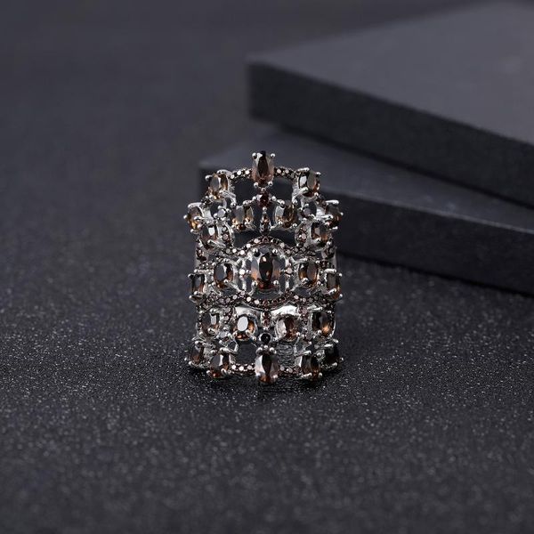 cluster rings gem's ballet luxury 7.17ct natural smoky quartz gemstone for women real 925 sterling silver finger ring fine jewelry, Golden;silver
cluster rings gem's ballet luxury 7.17ct natural smoky quartz gemstone for women real 925 sterling silver finger ring fine jewelry, Golden;silver