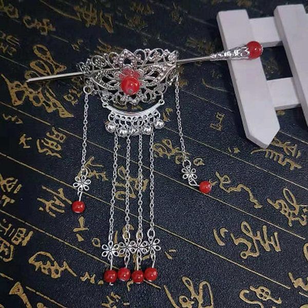 women retro traditional chinese wedding floral tassels bells hair stick chopsticks headwear hairstick jewelry, Golden;silver
women retro traditional chinese wedding floral tassels bells hair stick chopsticks headwear hairstick jewelry, Golden;silver