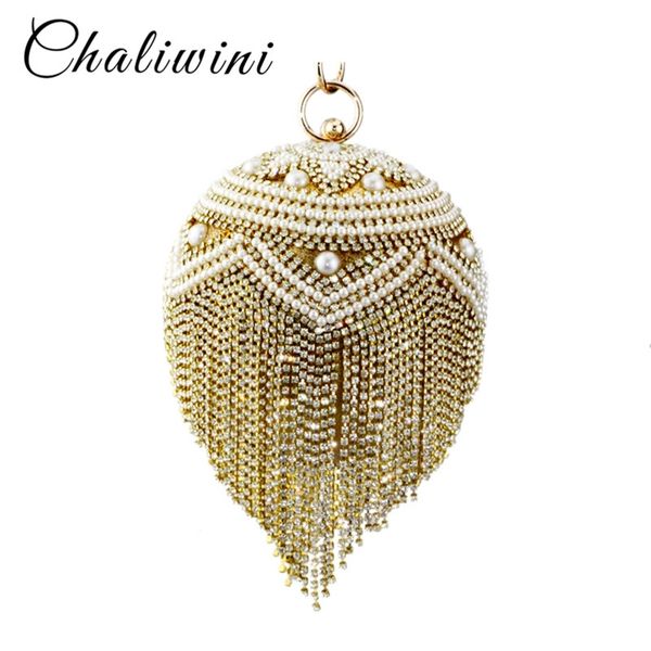chaliwini tassel golden lady shoulder pearl beaded round ball wedding bag women evening bridal crystal knucklebox clutch handbag 210823
chaliwini tassel golden lady shoulder pearl beaded round ball wedding bag women evening bridal crystal knucklebox clutch handbag 210823
