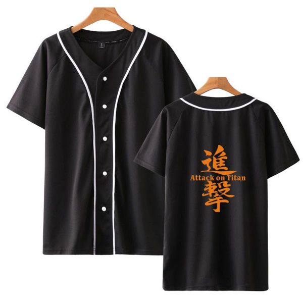 men's t-shirts japanese anime attack on titan baseball t shirt women men shingeki no kyojin short sleeve hip hop uniform sportswear, White;black
men's t-shirts japanese anime attack on titan baseball t shirt women men shingeki no kyojin short sleeve hip hop uniform sportswear, White;black