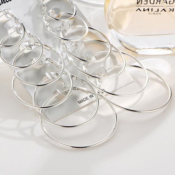 hoop & huggie 6 pairs/set earrings gold silver color small big circle earring set for women simple punk ear clip 2021 fashion jewelry, Golden;silver
hoop & huggie 6 pairs/set earrings gold silver color small big circle earring set for women simple punk ear clip 2021 fashion jewelry, Golden;silver