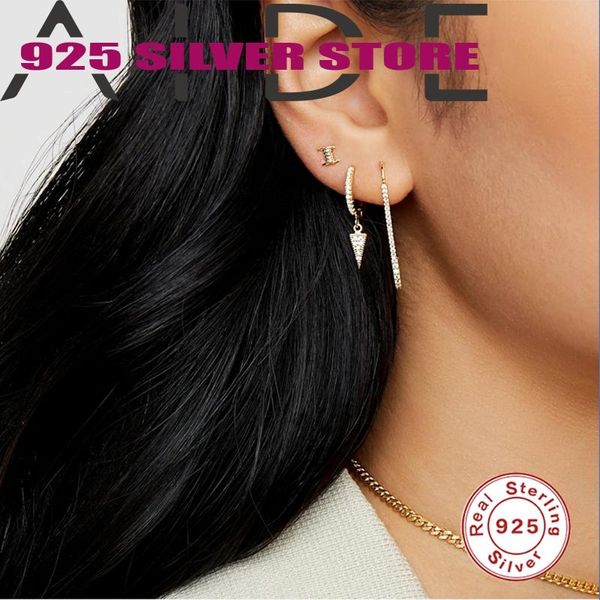 hoop & huggie aide women earrings triangular zircon hanging pendientes sterling 925 silver boucle oreille femme fine jewelry gift, Golden;silver
hoop & huggie aide women earrings triangular zircon hanging pendientes sterling 925 silver boucle oreille femme fine jewelry gift, Golden;silver